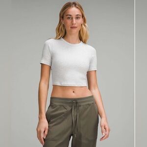 Lululemon Hold Tight Straight Hem Cropped T Shirt